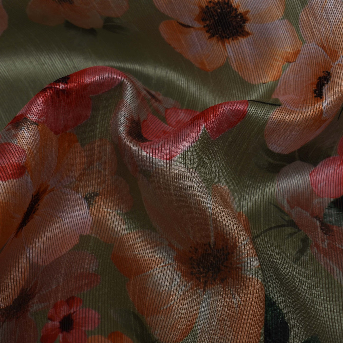 Multicolor Summer Silk Print Fabric