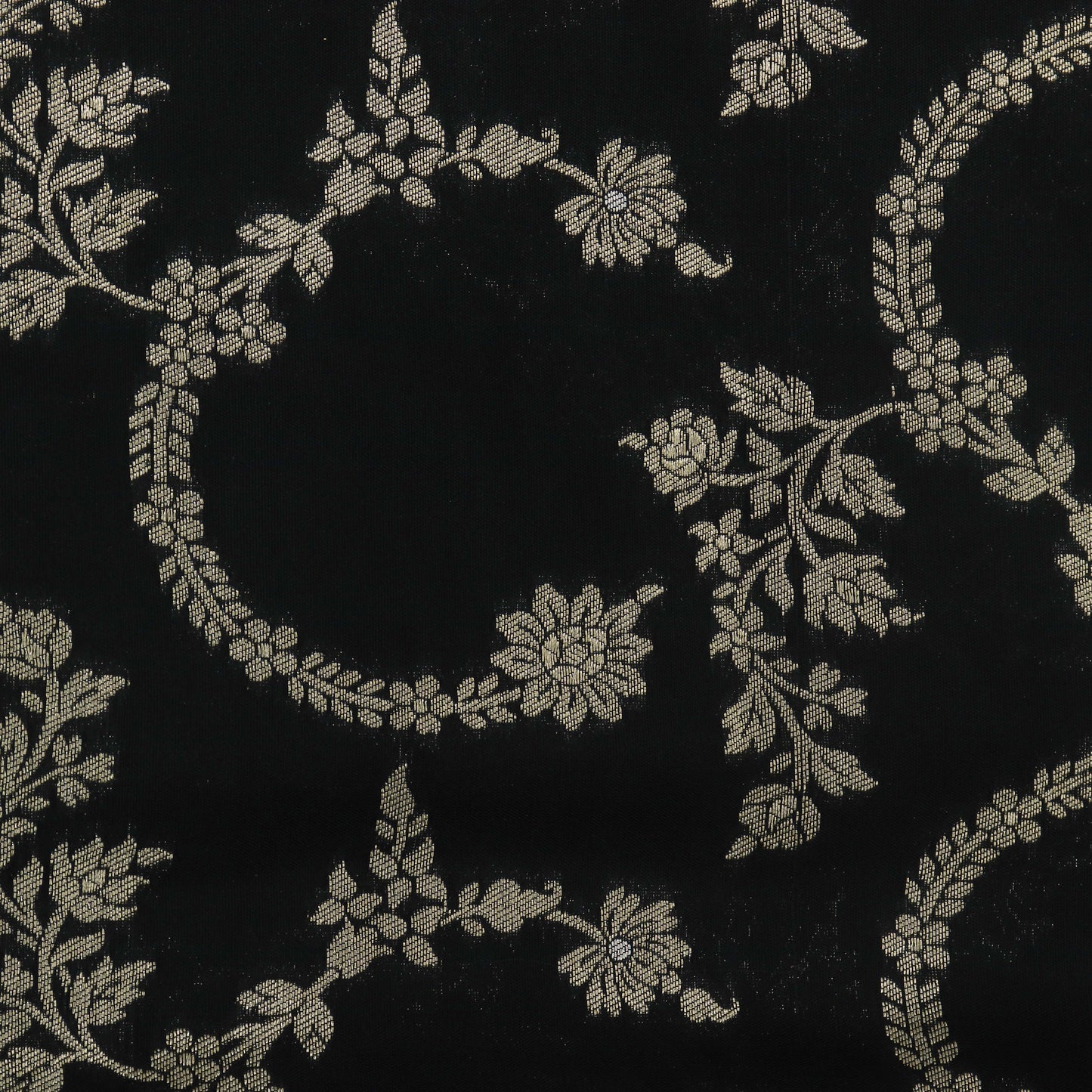 Black Color Brocade Fabric