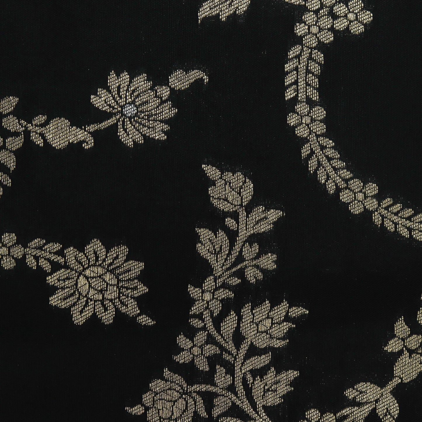 Black Color Brocade Fabric