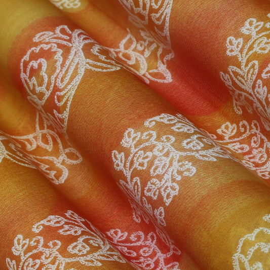 Multi Colored Mulmul Foil Print Fabric