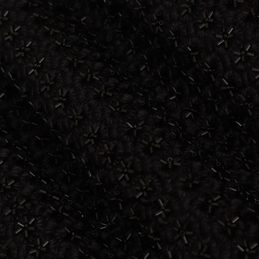 Black Color Nokia Silk Embroidery Fabric