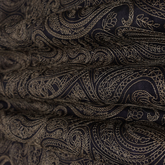 Tussar Embroidery Fabric