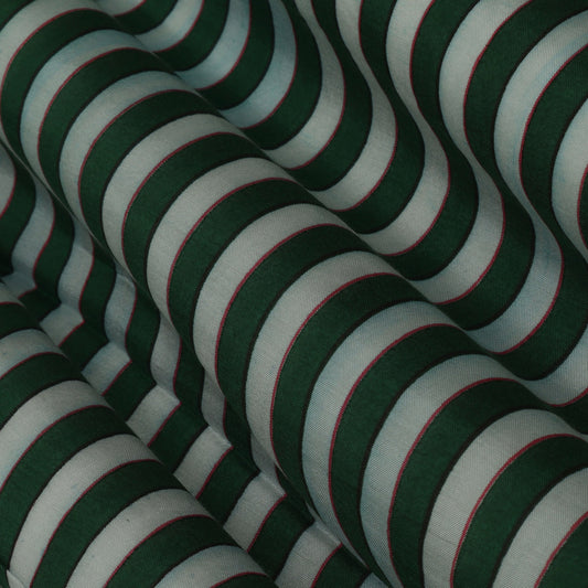Green Color Muslin Print Fabric