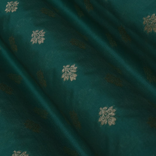 Rama Green Color Brocade Fabric