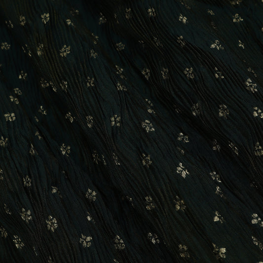 Black Color Crush Tissue Jacquard Fabric