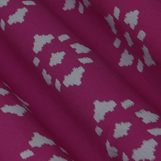 Pink Color Mulmul Print Fabric