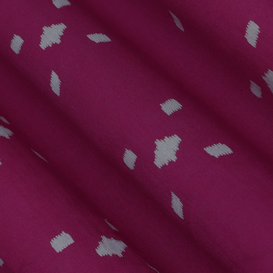 Pink Color Mulmul Print Fabric