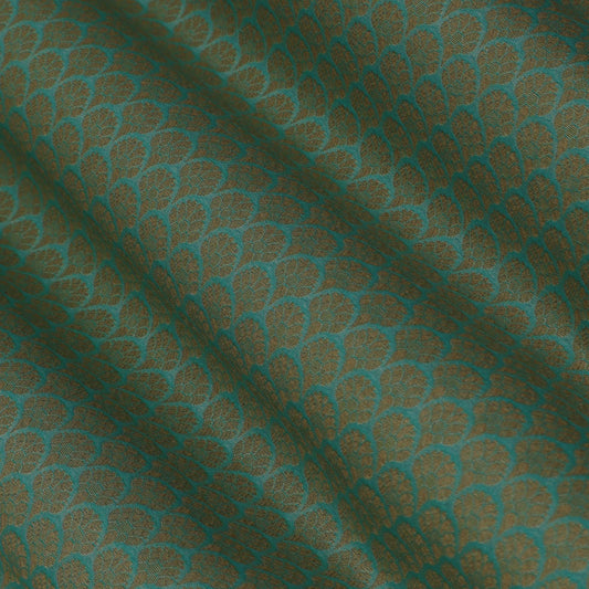 Olive Green Color Pauri Brocade Fabric