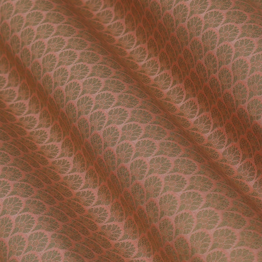 Peach Color Pauri Brocade Fabric