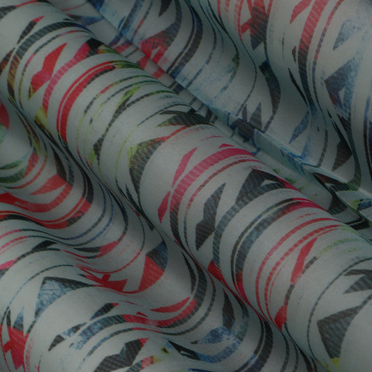 Colored Organza Print Fabric