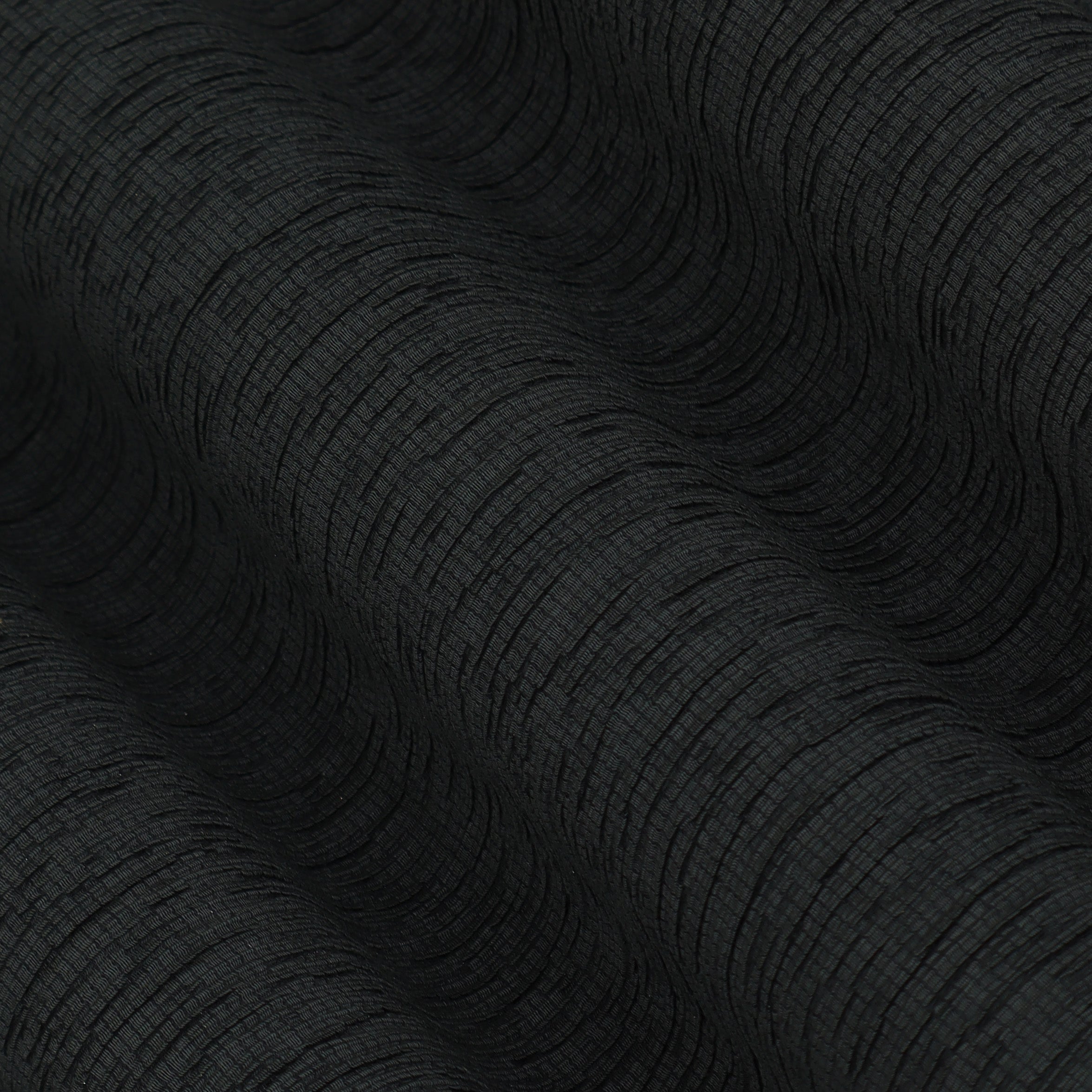 Coal Black Color Crush Crepe Plain Fabric – KC Creations