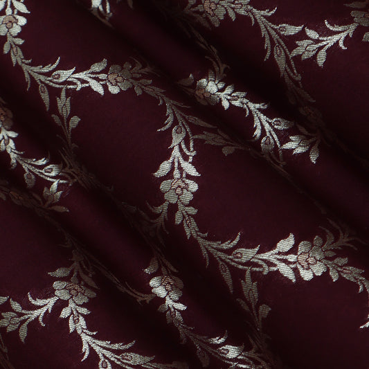 Maroon Color Brocade Fabric
