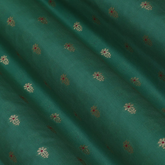 Rama Green Color Brocade Fabric