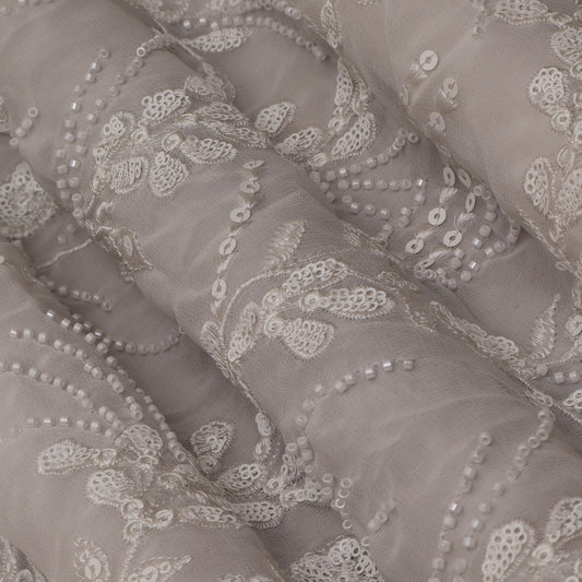 Dyeable Georgette Embroidery Fabric