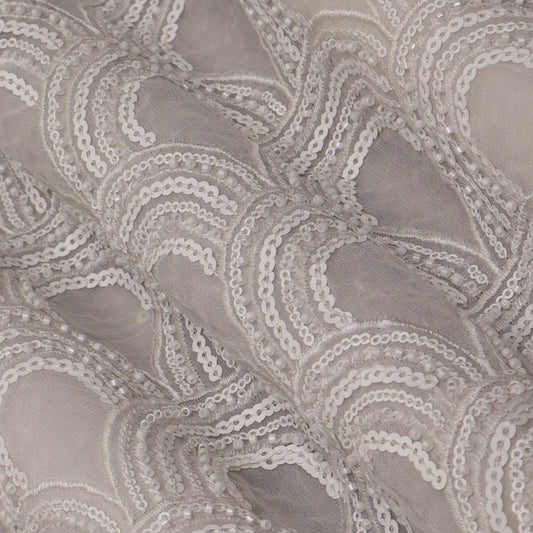 Dyeable Georgette Embroidery Fabric