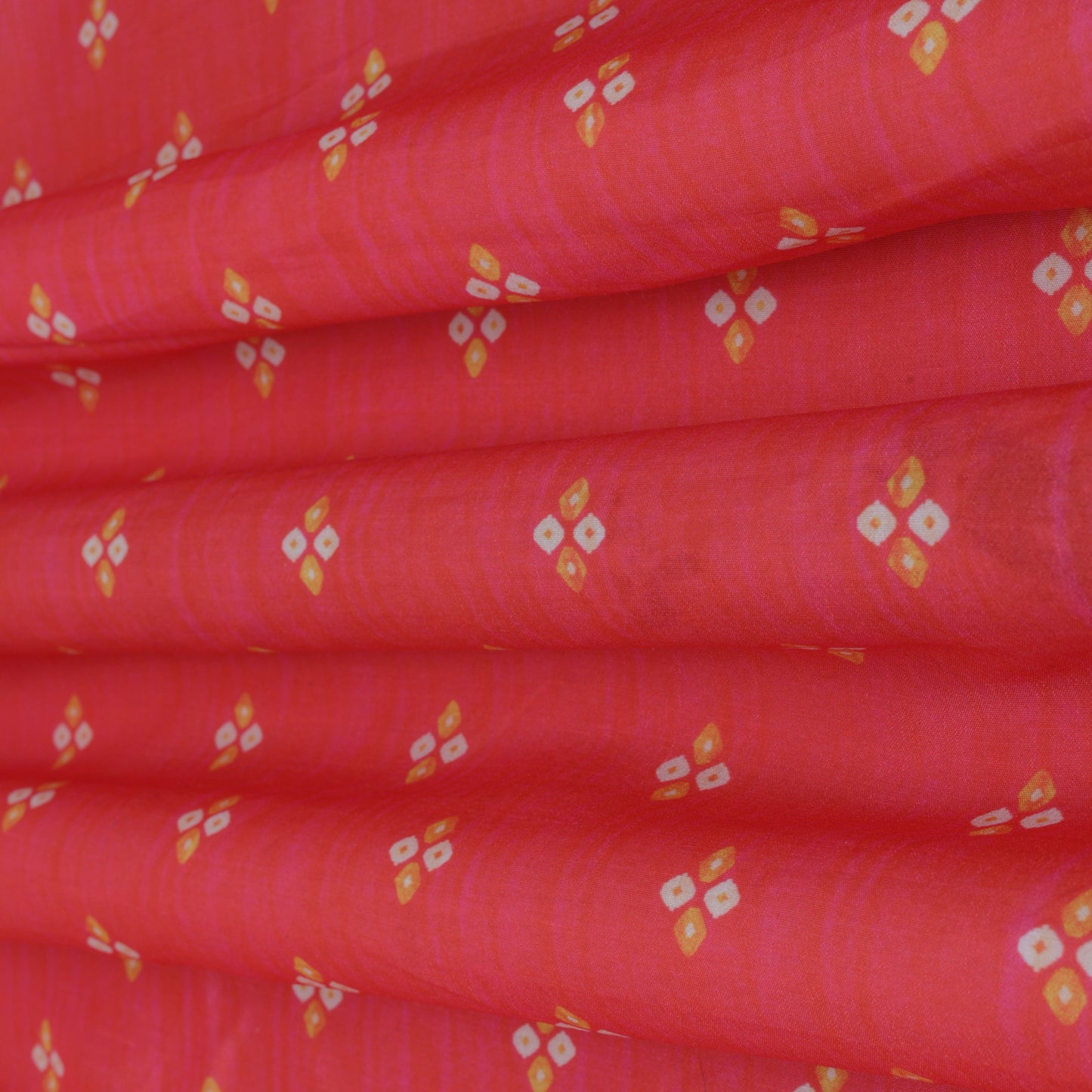Gajri Color Soft Dupion Print Fabric