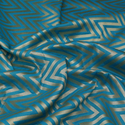 Firozi Color Pauri Brocade Fabric