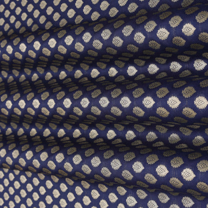 Navy Blue Color Pauri Booti Fabric
