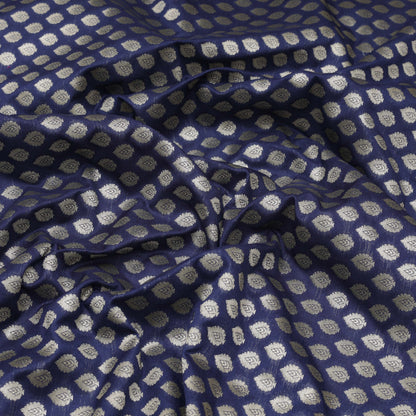 Navy Blue Color Pauri Booti Fabric