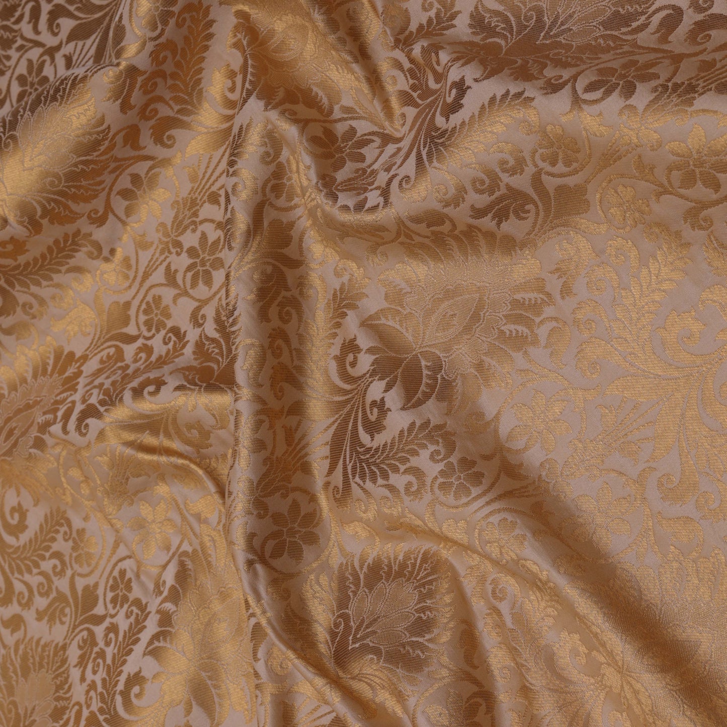 Cream Color Zari Brocade Fabric