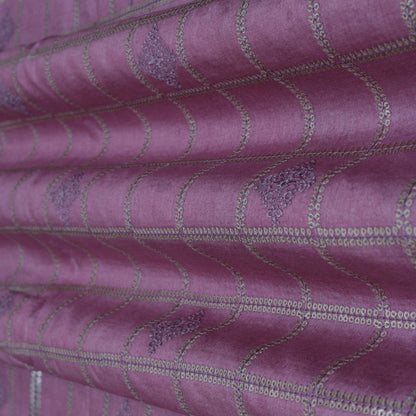 ONION Color Fabric Tussar Sequins Embroidery Fabric