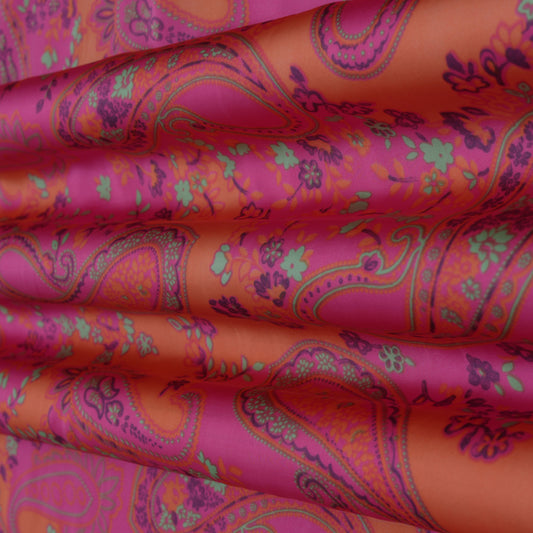 Multi-Color Armani Satin Print Fabric