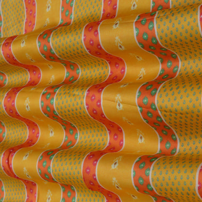Stripe Modal Satin Print Fabric