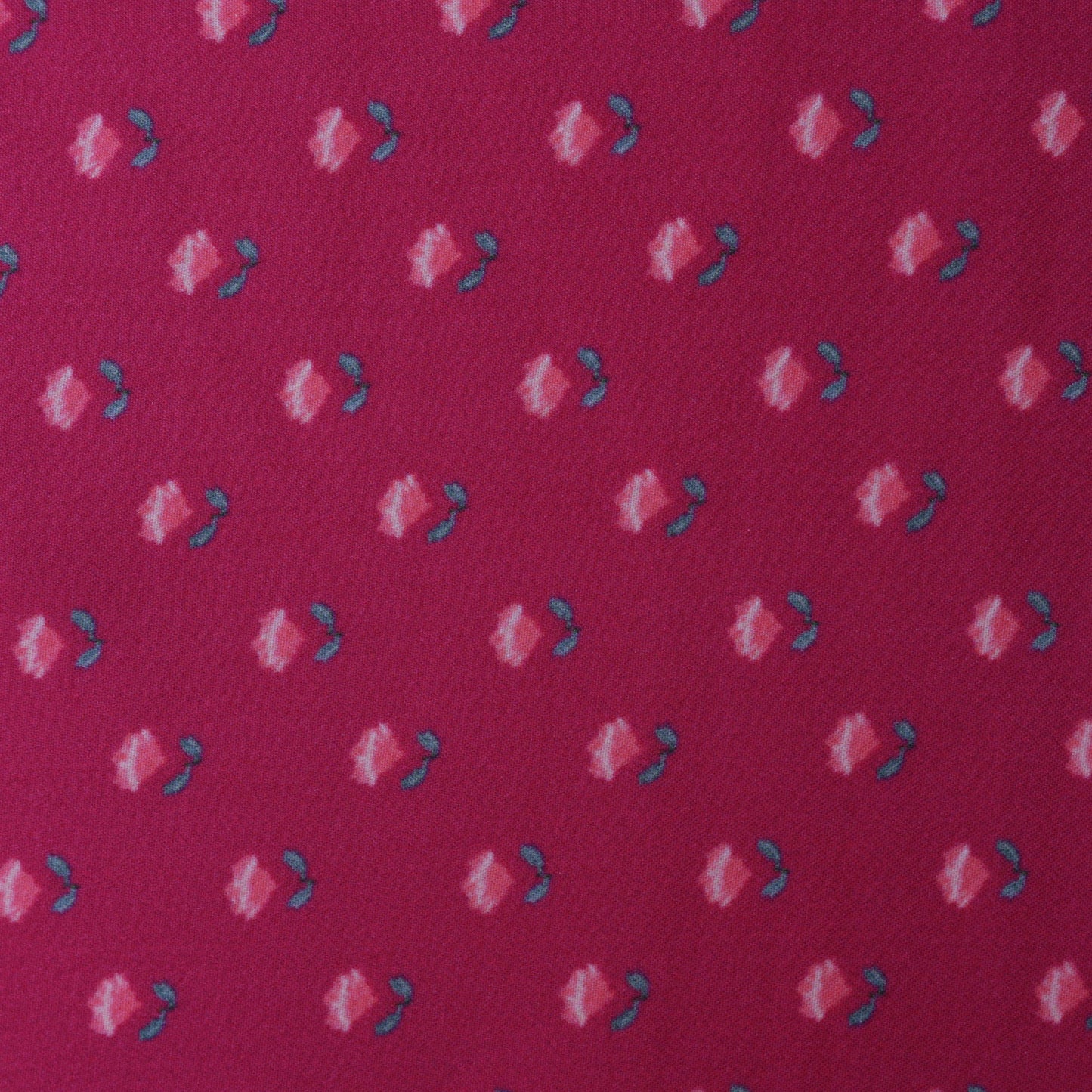 Crimson Modal Satin Print Fabric