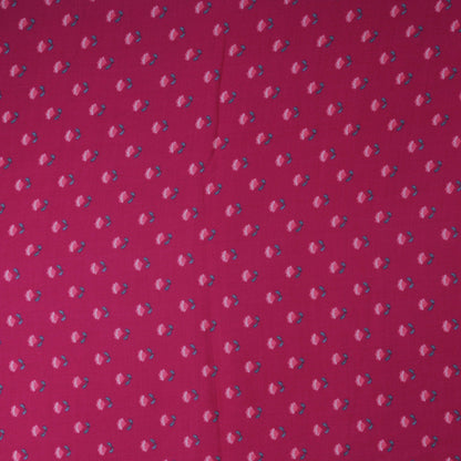 Crimson Modal Satin Print Fabric
