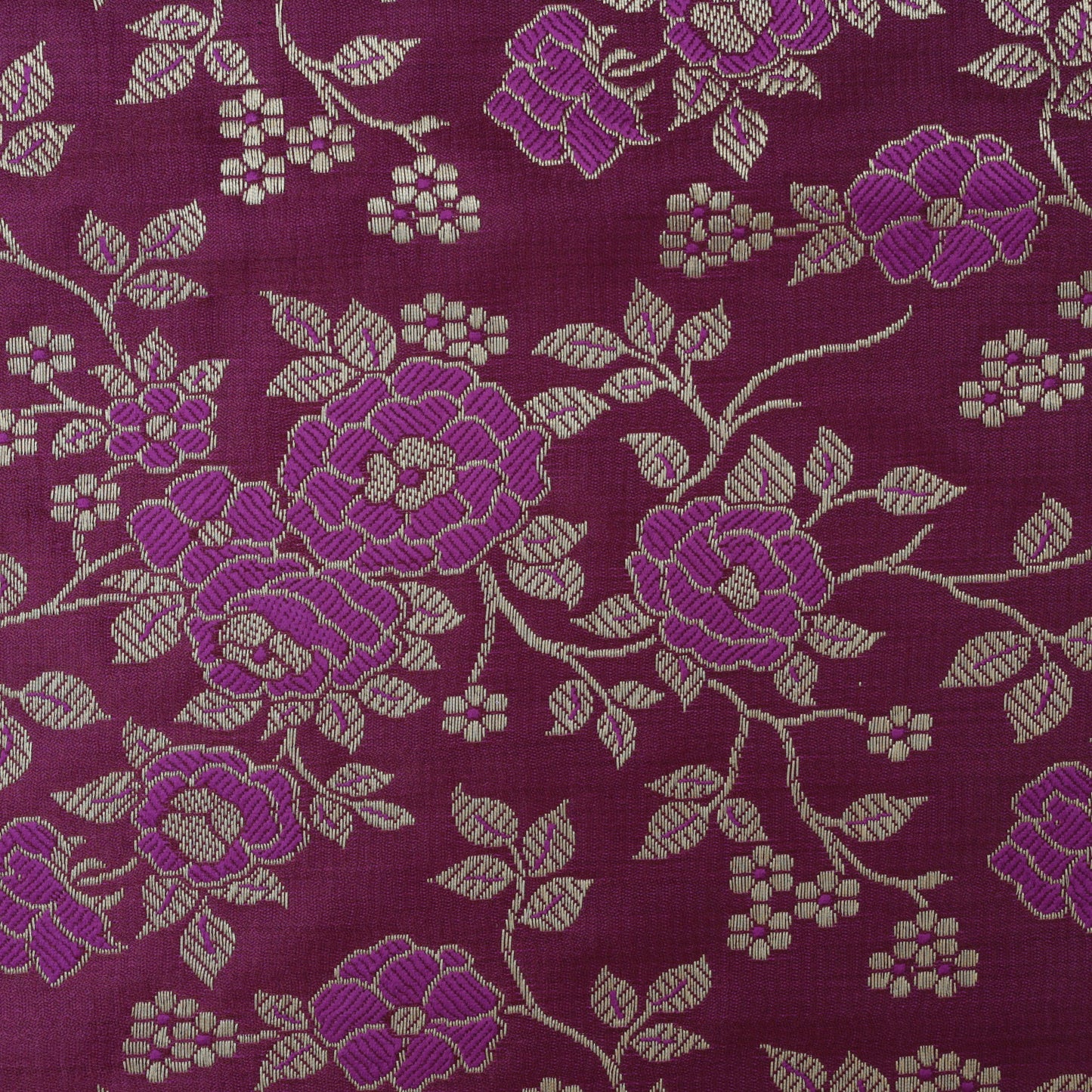 Wine Color Brocade Fabric