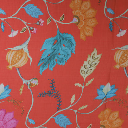 Pink Modal Satin Print Fabric