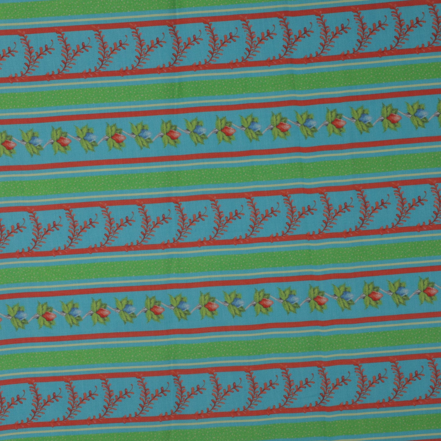 Flower Stripe Modal Satin Print Fabric