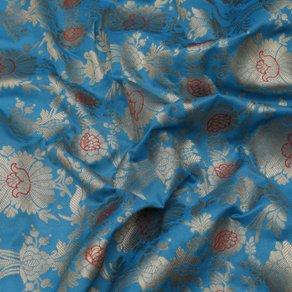 Sky Blue Color Brocade Fabric