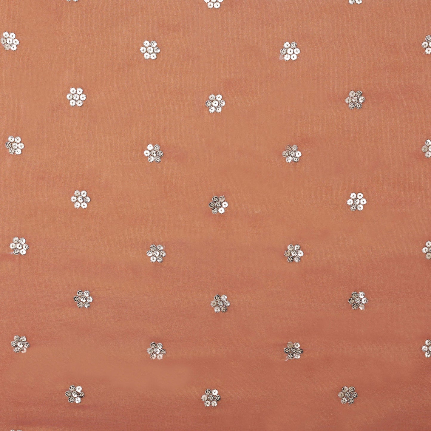 Peach Color Tissue Booti Fabric