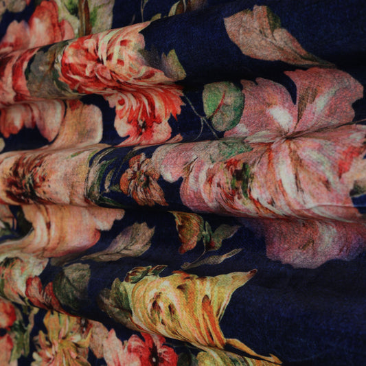 Multi-Color Velvet Print Fabric