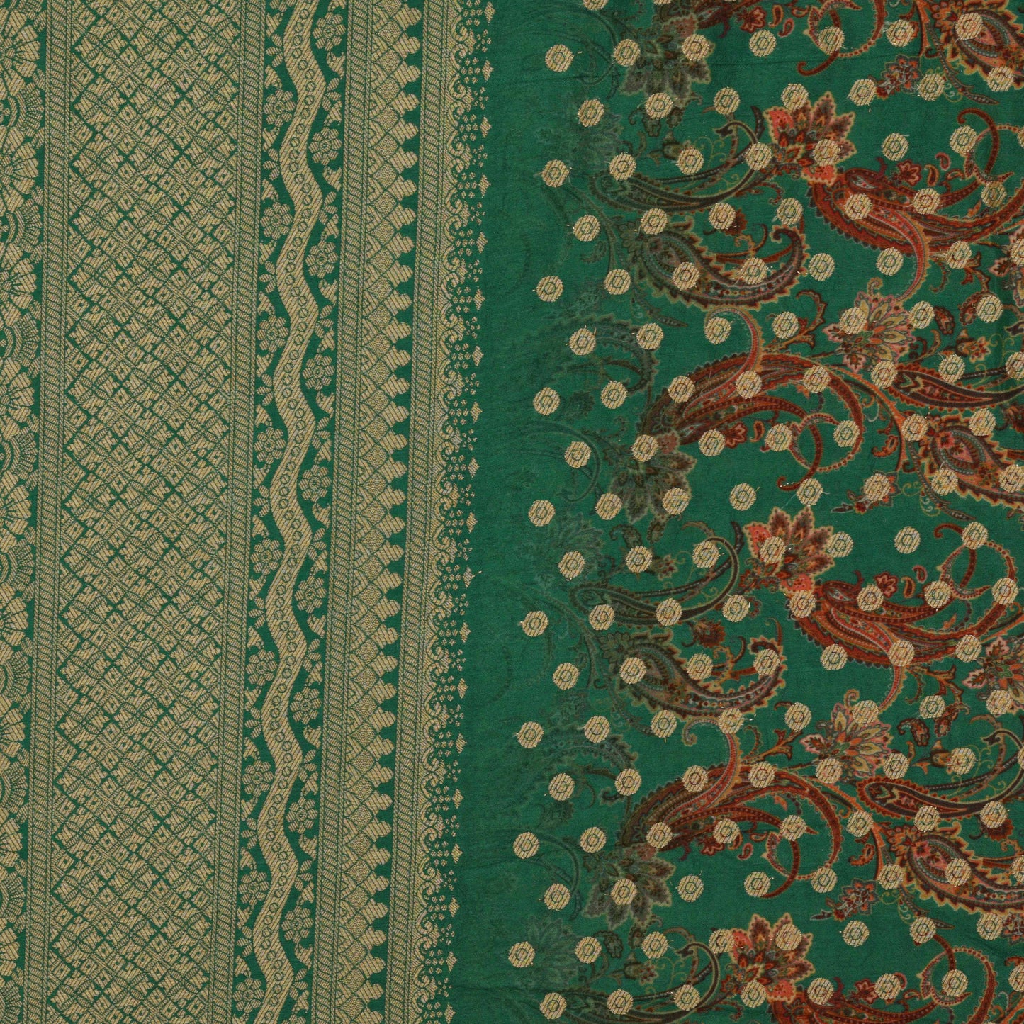 Dola Silk Print Jaquard Fabric