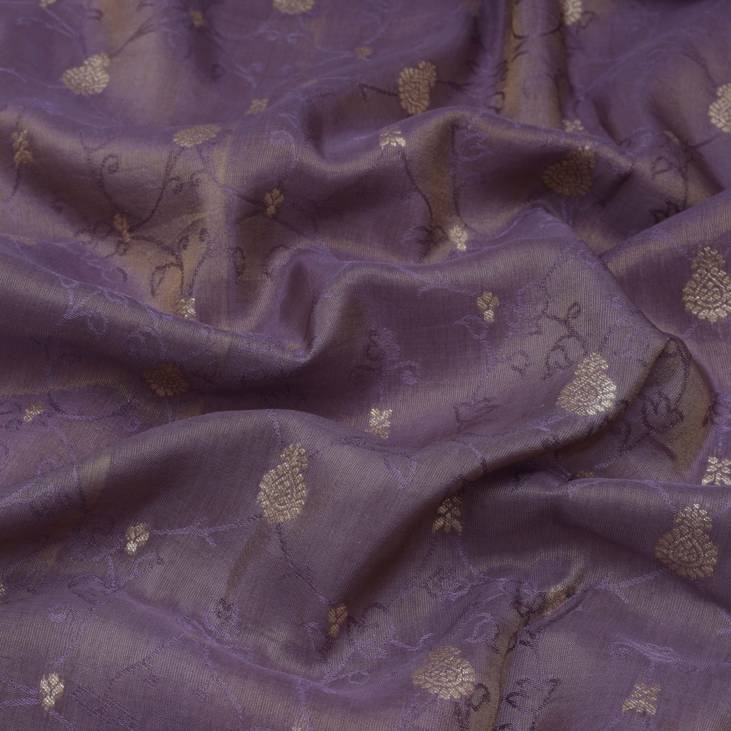 Lavender Color Tissue Jaquard Fabric