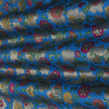 Firozi Color Meena KimKhab Fabric