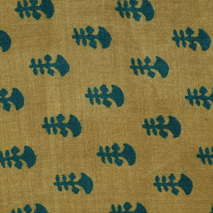 Beige Color Munga Silk Print Fabric
