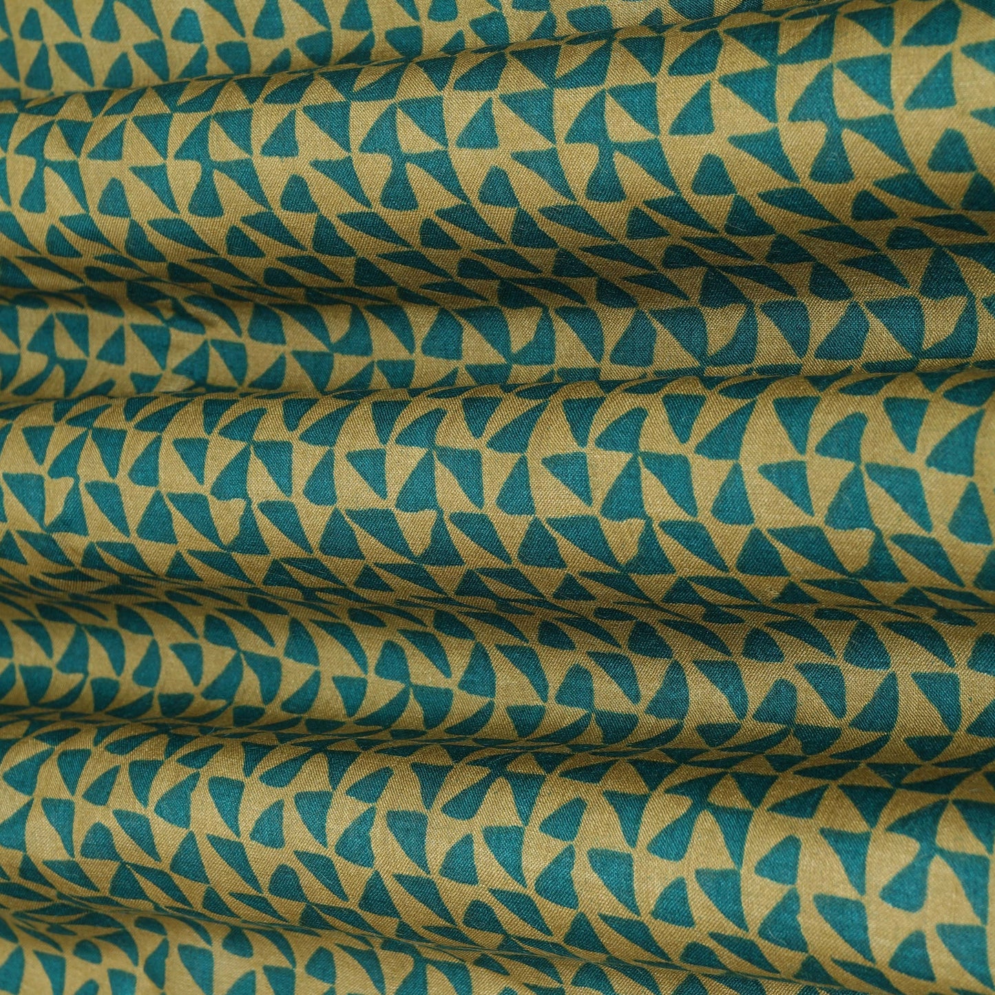Beige Color Munga Silk Print Fabric