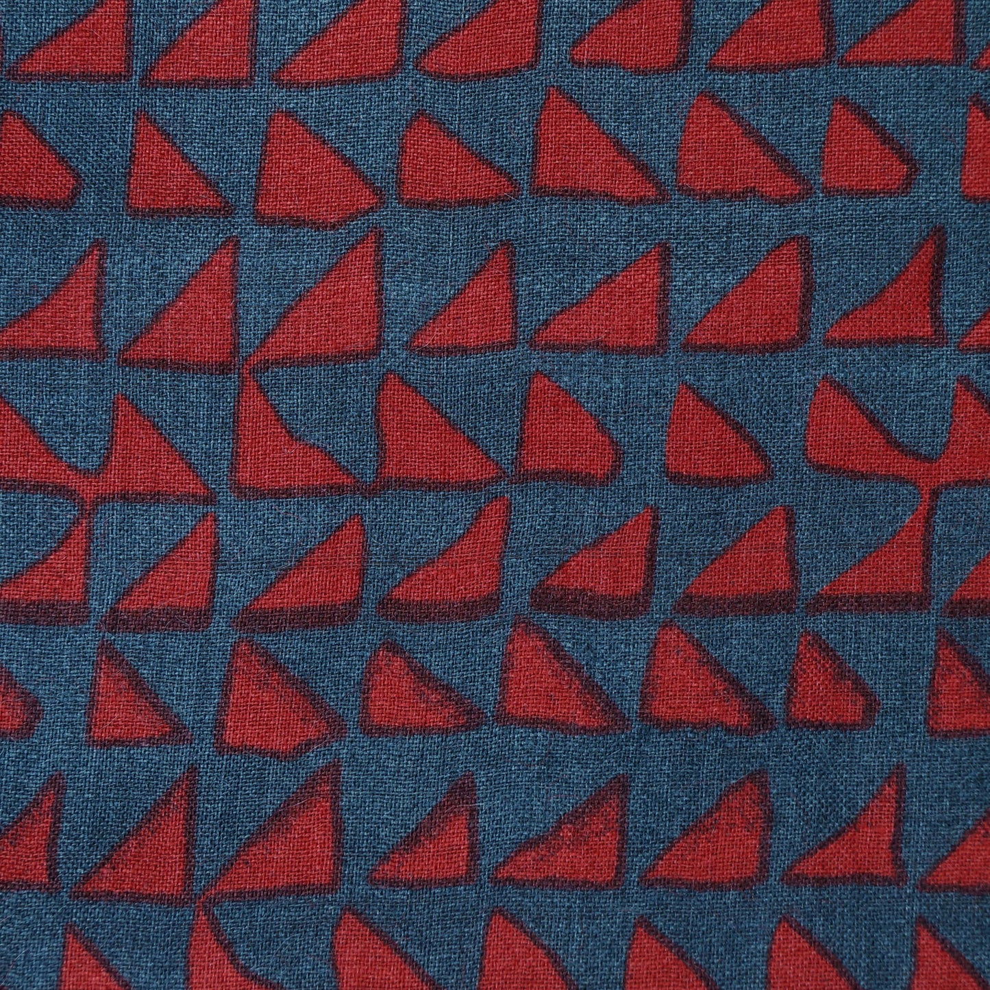 Blue Color Munga Silk Print Fabric