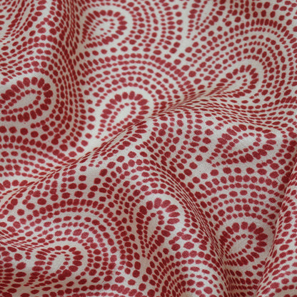 Gajri Color Tussar Print Fabric