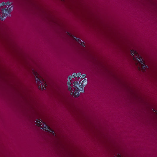 Rani Color Gajji Silk Booti Fabric