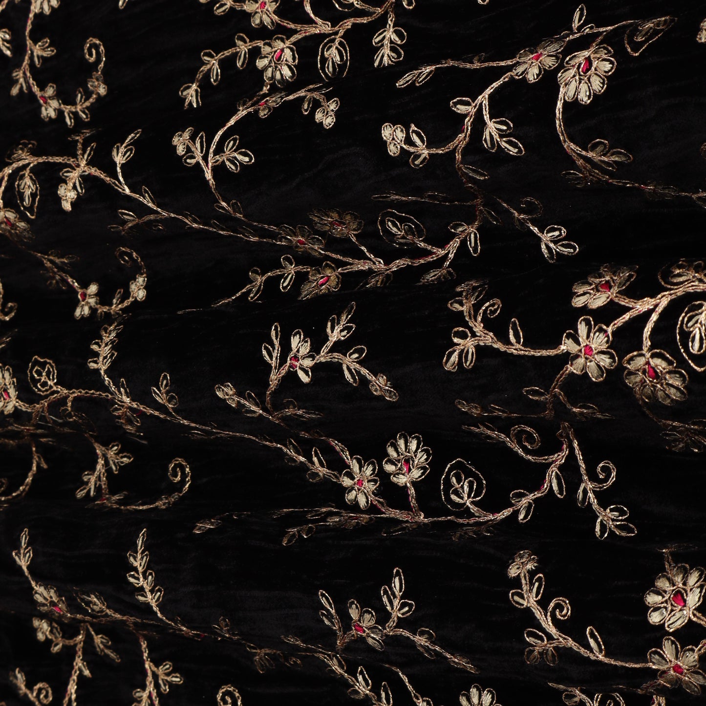 BLACK Color Velvet Embroidery Fabric – KC Creations