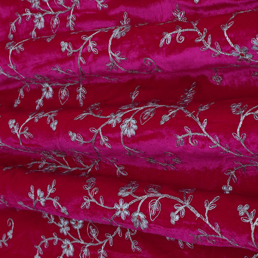Rani Color Velvet Embroidery Fabric