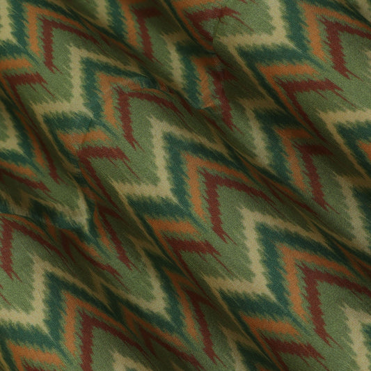 Green Muslin Print Fabric