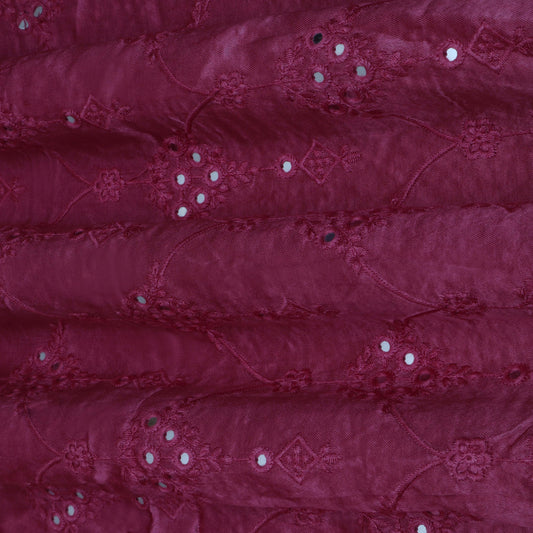 Gajji Silk Embroidery Fabric