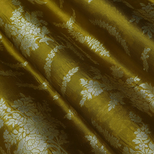 Color Katan Dupion Silk Brocade Fabric