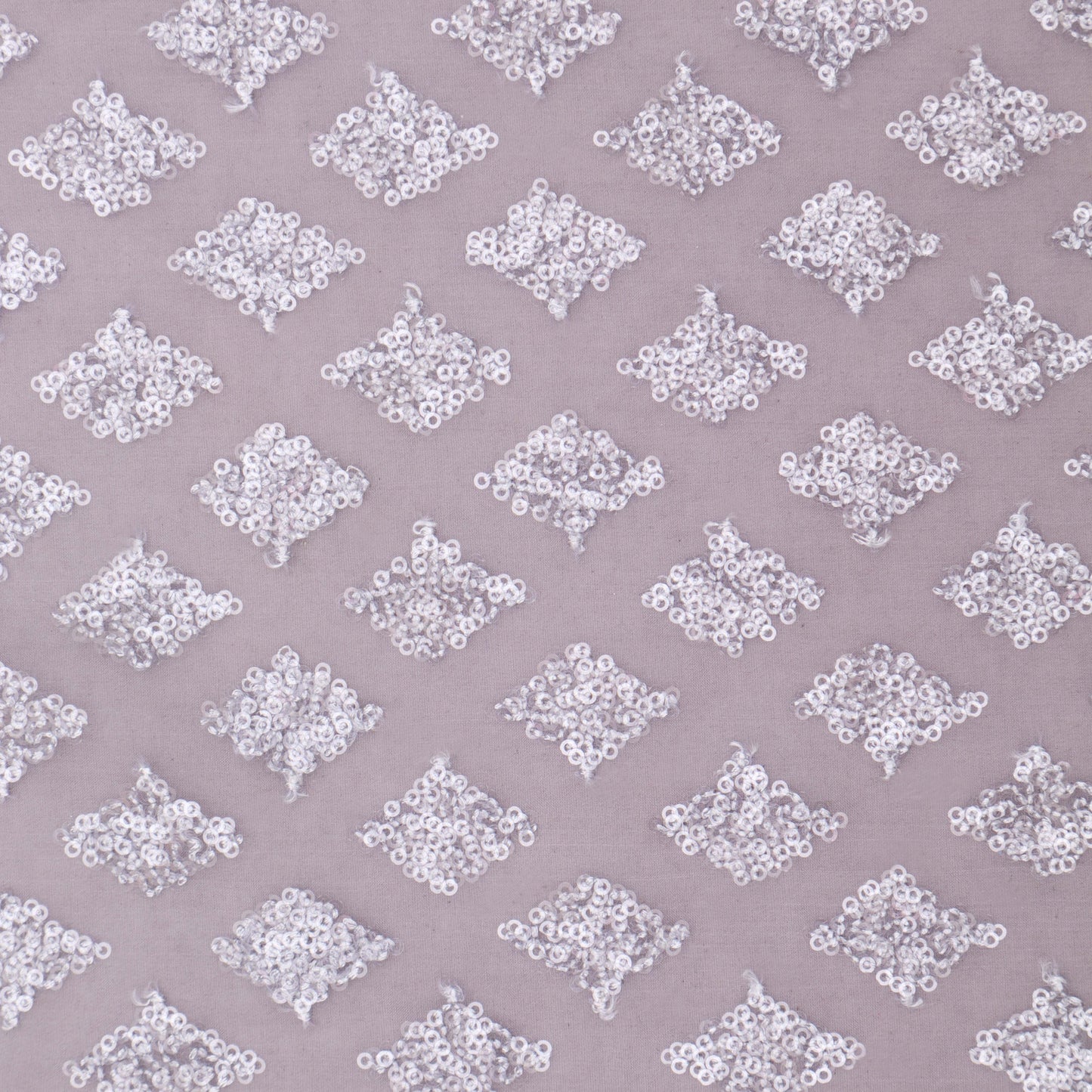 Grey Color Organza Embroidery Fabric