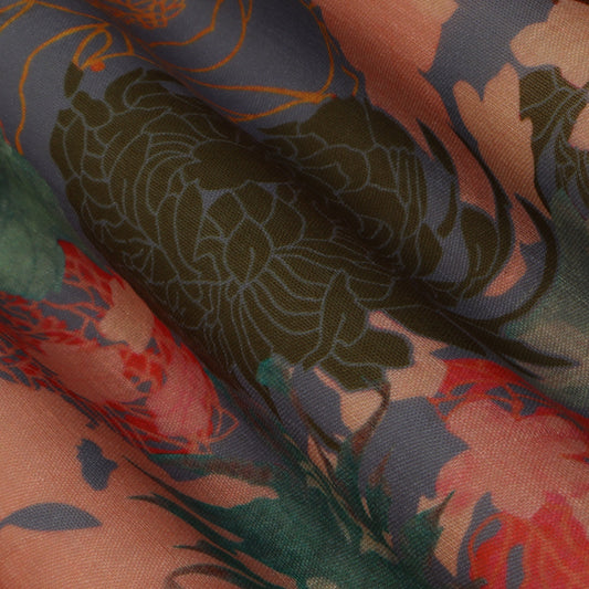 Multi-Color Linen Print Fabric